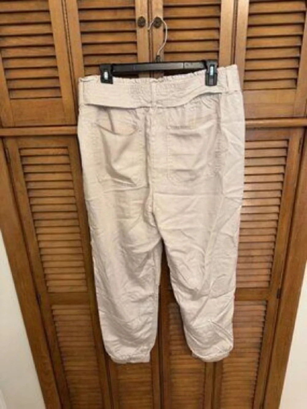 Abercrombie & Fitch Light Beige Paperbag Waist Chinos
